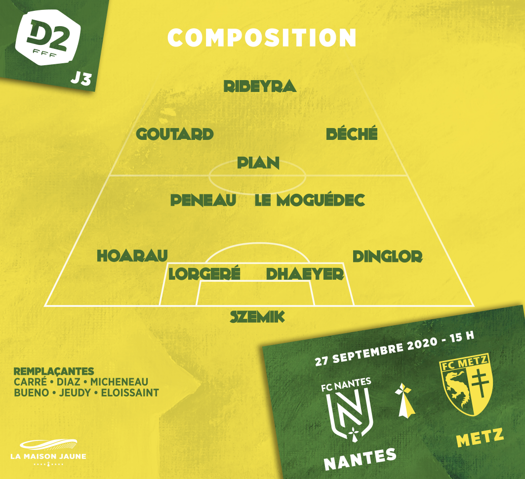 Dans le vestiaire, J3 : FC Nantes – FC Metz