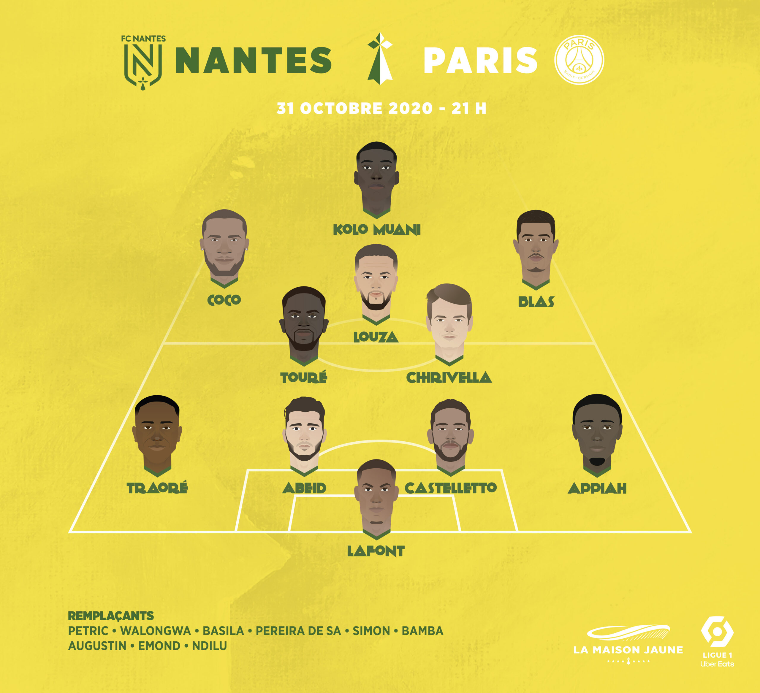 Dans le vestiaire, J9 : Nantes face au leader parisien