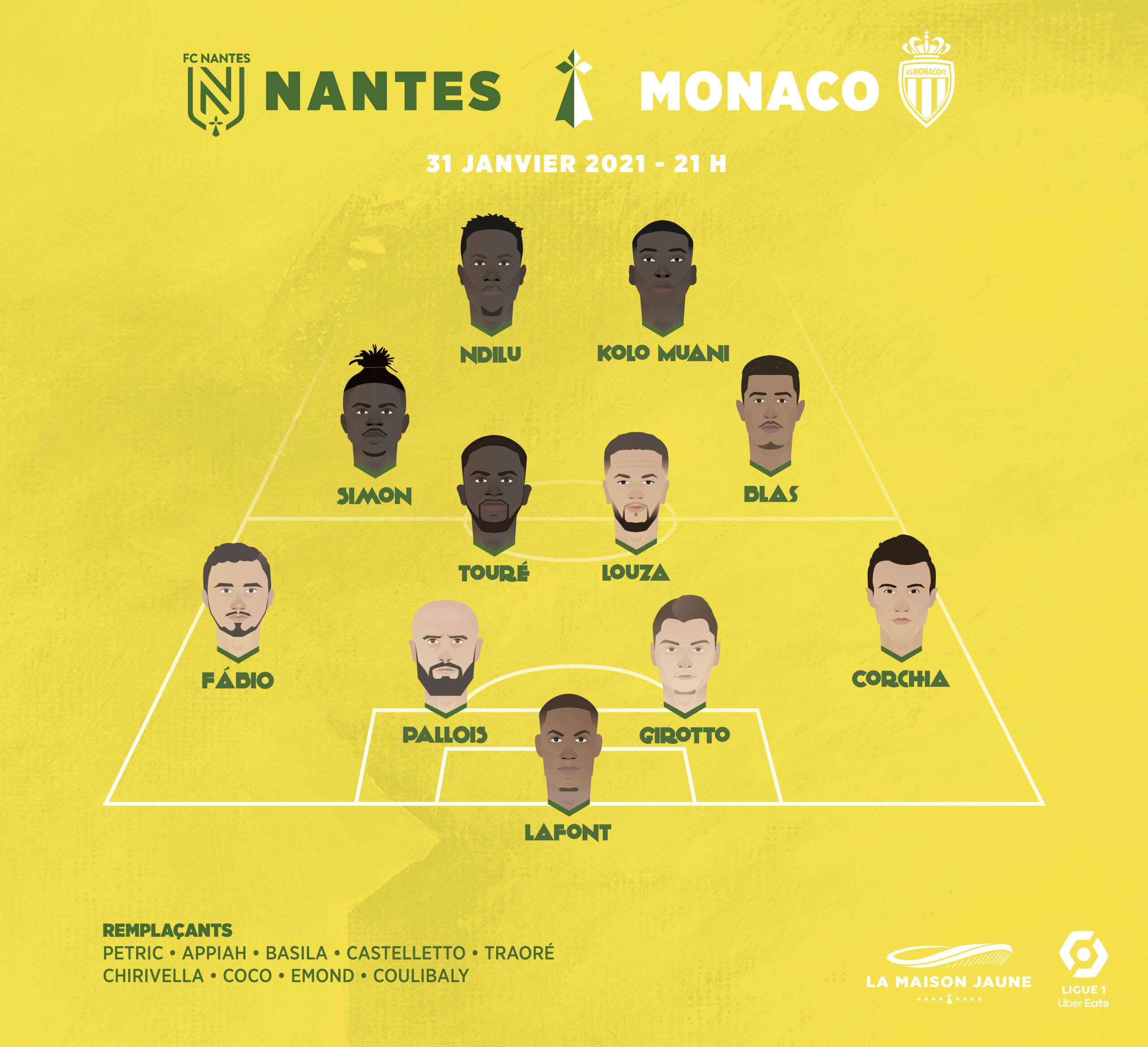 Dans le vestiaire, Nantes – Monaco : au bord de la zone rouge